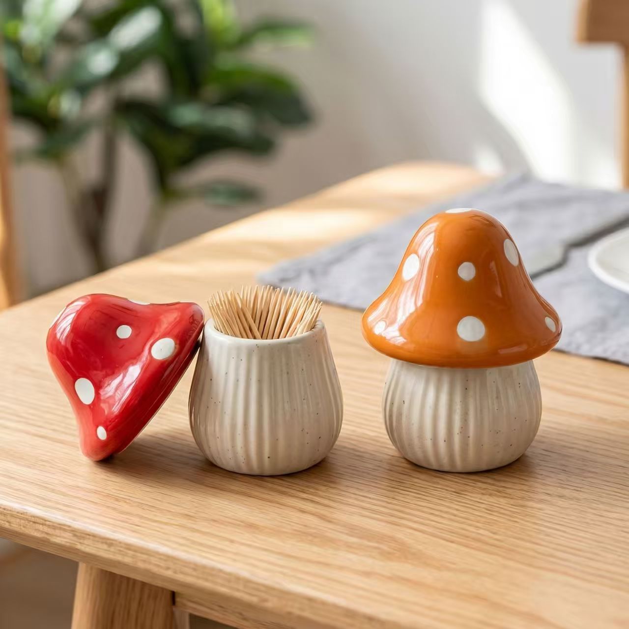 Cartoon Mushroom Ceramic Stora - огляд і ціна Kitchen Gadgets Organizer