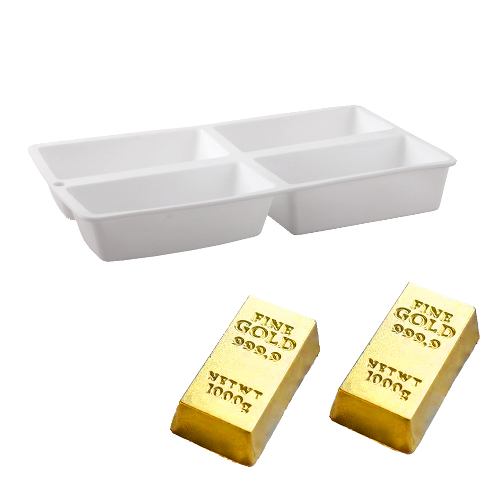 4-Cells Gold Bar Shaped Mousse - огляд і ціна Kitchen Gadgets Gold